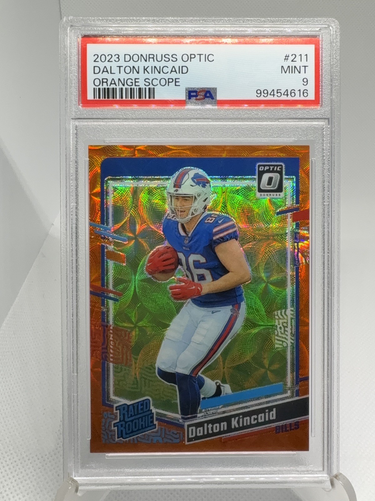 2023 Donruss Optic Dalton Kincaid #211 Orange Scope Rookie RC /79