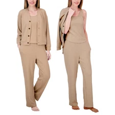 Live2Lounge Women's 3-piece Lounge Set - Tan - Medium - New - Fast shipping