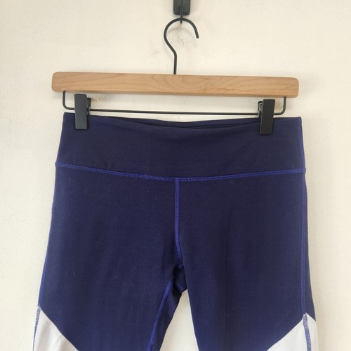 Fabletics Azul Blanco Tobillo 7/8 Leggings Cintura Alta Yoga Ropa Activa Talla S - Imagen 4 de 6