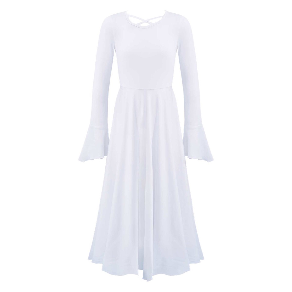 Girls Liturgical Praise Dance Dress Long Sleeves Ruffle Worship Long Dresses  | eBay