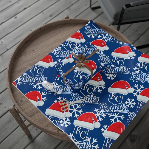 MLB Wrapping Paper, Kansas City Royals Gift Wrap, Baseball Team Holiday - Picture 13 of 25