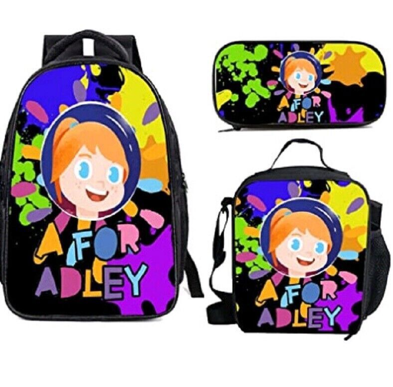 A for Adley Backpack Set Schoolbag Knapsack Shoulder Bag Pencil Case