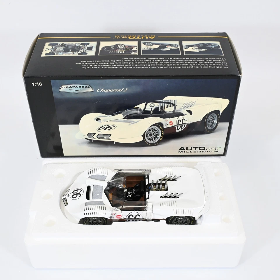 AUTOart Millennium 1/18 Chaparral 2 #66 White Diecast Model Car - Image 2 of 4