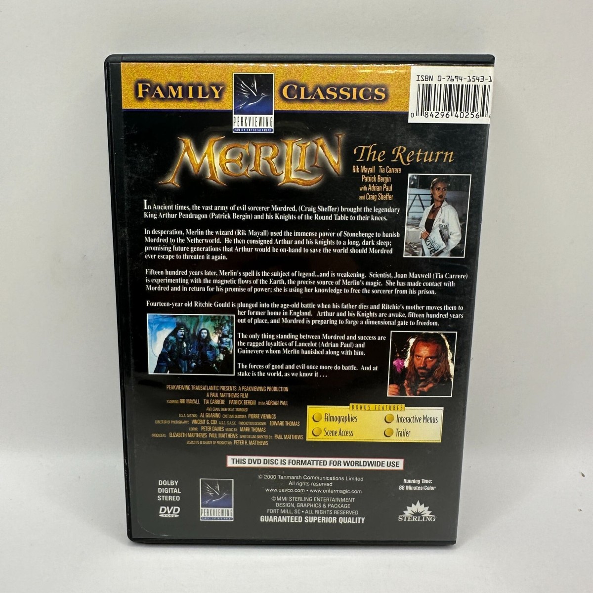 Merlin: the Return DVD Movie Sterling Dolby Digital Stereo