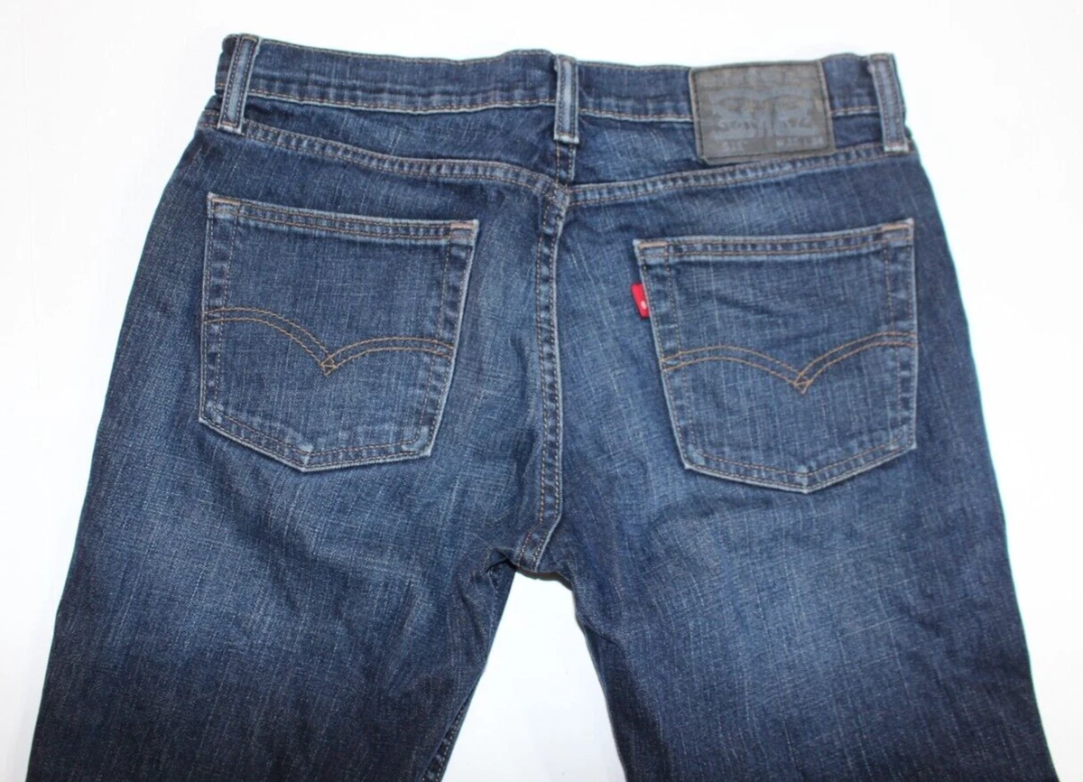 Levis 511 Jeans Mens 32 x 34 Medium Wash Blue Denim Straight Leg Made In Mexico