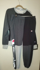 Pre owned Men's 2 pc Champion Sweatsuit Tracksuit Jacket Size S and Pants Size M