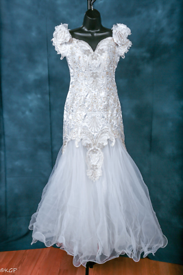 vintage style beaded wedding dress Vintage Inspired Luxury Princess Beading Wedding Dress With Open Back- Plus  Size main image 0