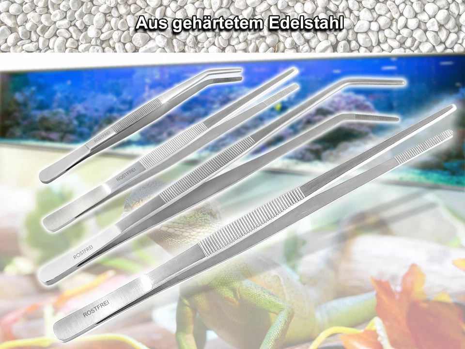 Aquarium Pinzette Gerade Gebogen Futterpinzette Pflanzenpinzette 9 cm bis 60 cm - Bild 3 von 4