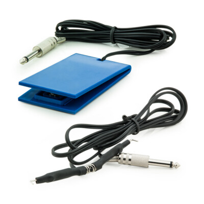 Tattoo Fußschalter Pedal Footswitch Klinkenstecker + Clipcord Clip Cord Kabel
