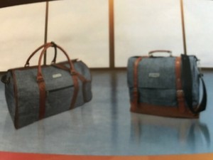 leather backpack and duffle bag set