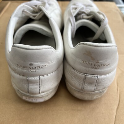 Louis Vuitton White Trainer Low Top LV Monogram Textured  display picture 2