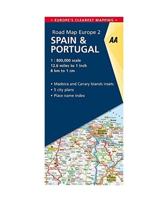 2. Spain & Portugal: AA Road Map Europe, AA Publishing