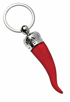 Schlüsselanhänger rotes Horn Glücksbringer