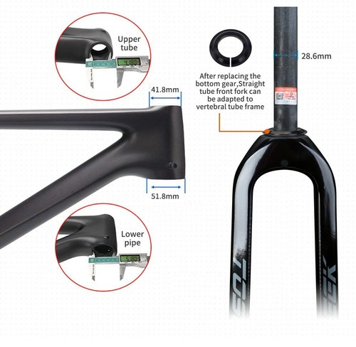 Kohlefaser Mountainbike Starrgabel 29er Scheibenbremse MTB Fahrrad Hartgabeln - Bild 10 von 13