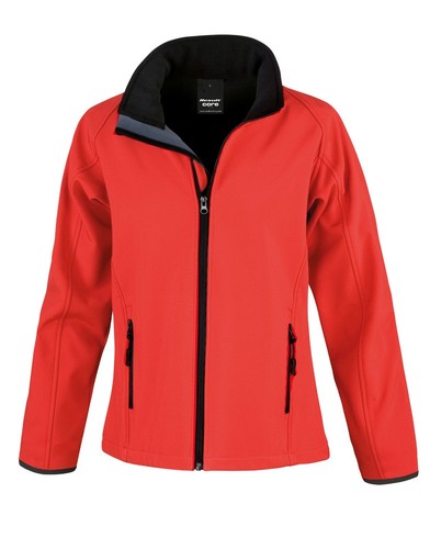 Chaqueta de invierno Result Core para damas lisa con micro lana forrada con cremallera a través de carcasa suave - Imagen 22 de 28