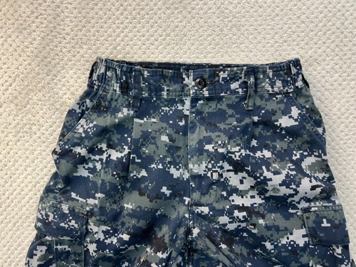 Pantalone US Navy uomo taglia 24x31 blu digitale mimetico cargo largo militare BDU tattico - Foto 13 di 19