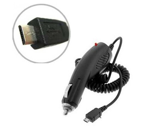 Coiled Micro-USB Car Charger Cable Power Adapter DC Socket for Phones Tablets - Picture 3 of 7