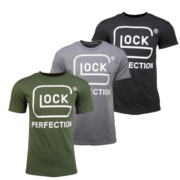 New Glock Men's Big Logo T-Shirt Tee 17 19 Small-3X Black, Sport Grey, Od Green