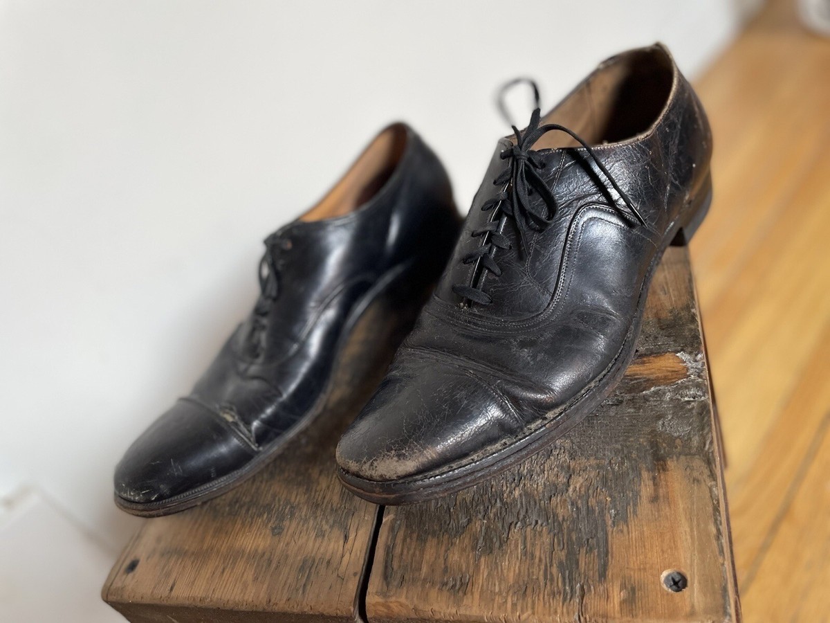 Vintage 1940s Spectator Cap Toe Workwear Shoes Sz-9.5 50s | eBay
