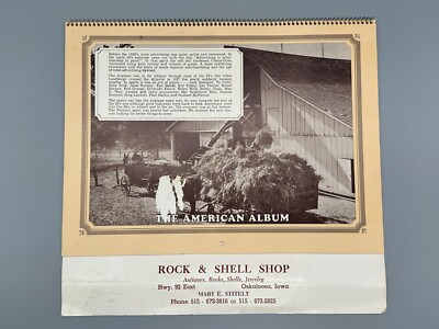 1978 Rock & Shell Shop Calendar Oskaloosa Iowa IA!