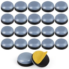 24 Pcs Chair Sliders 1/2 Inch Small Furniture Sliders for Carpet Round Furnit...
