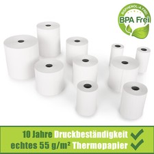 Thermorollen Kassenrolle Bonrolle Additionsrolle Waagenrolle Thermopapier 55g/m²