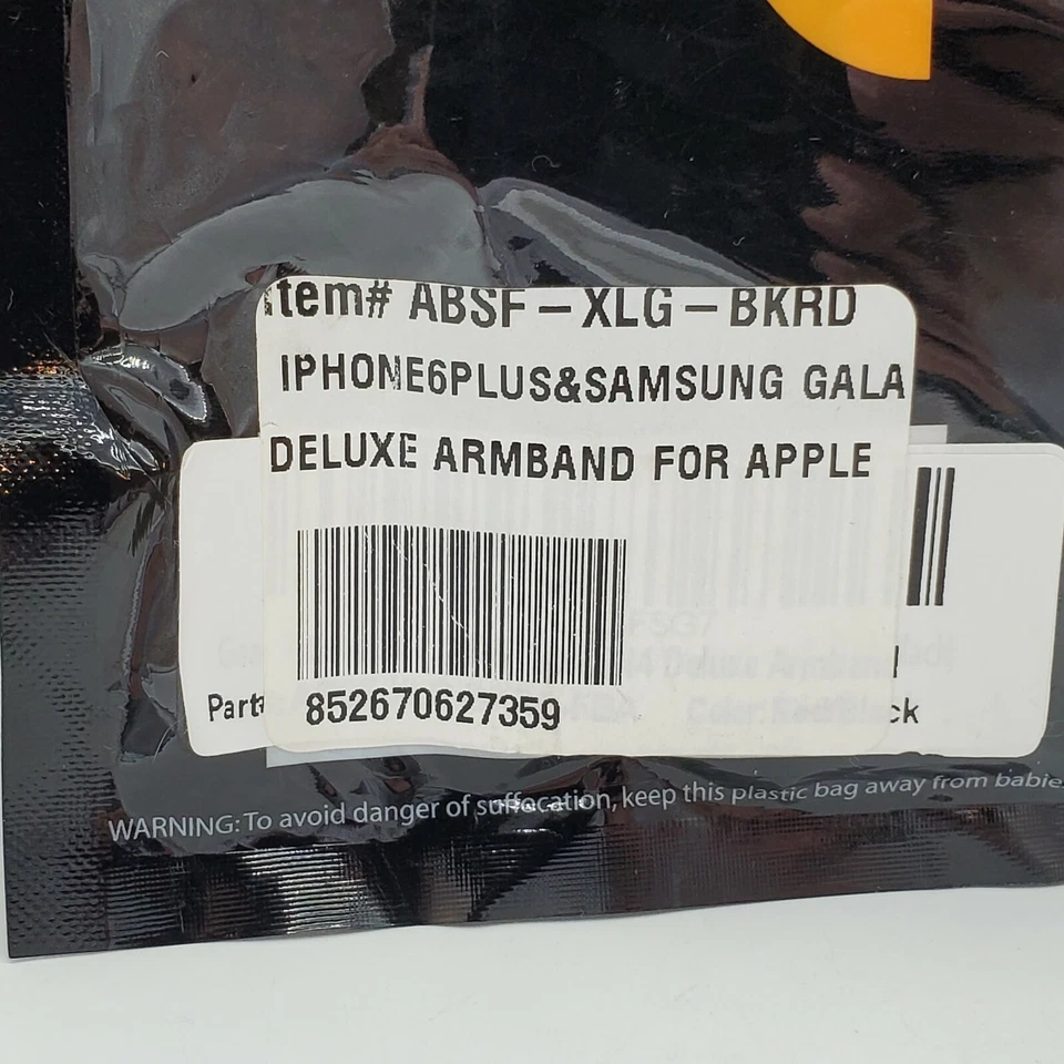 Braçadeira Gear Beast Samsung Galaxy Iphone Deluxe nova na caixa Absf-XLG-BKRD vermelha preta - Imagem 4 de 4