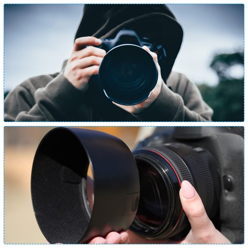 39mm Lens Hood, Standard Focus Inside Hood with 52mm Lens Cap and Cloth - Picture 7 of 7