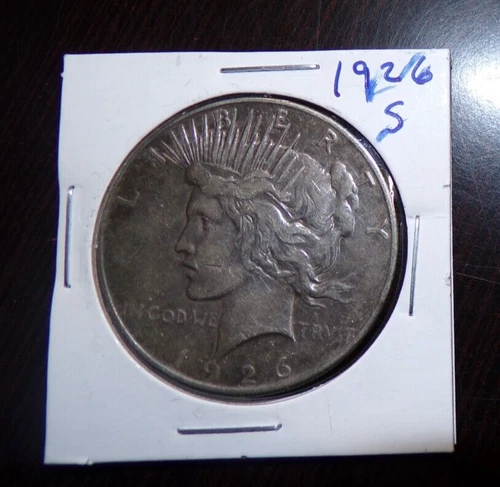 1926 S $1 Peace Silver Dollar VF Very Fine-toning