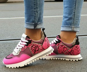 LIU JO Schuhe RUNNING 6 FUXIA Pink Leder Mesh Damen Sneaker Made in Italy |  eBay