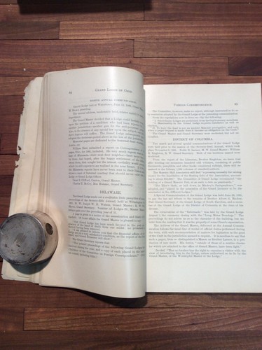 1882 Softcover Buch Proceedings Of The Grandloge F&A Masons Of Ohio INV-BA11 - Bild 8 von 11