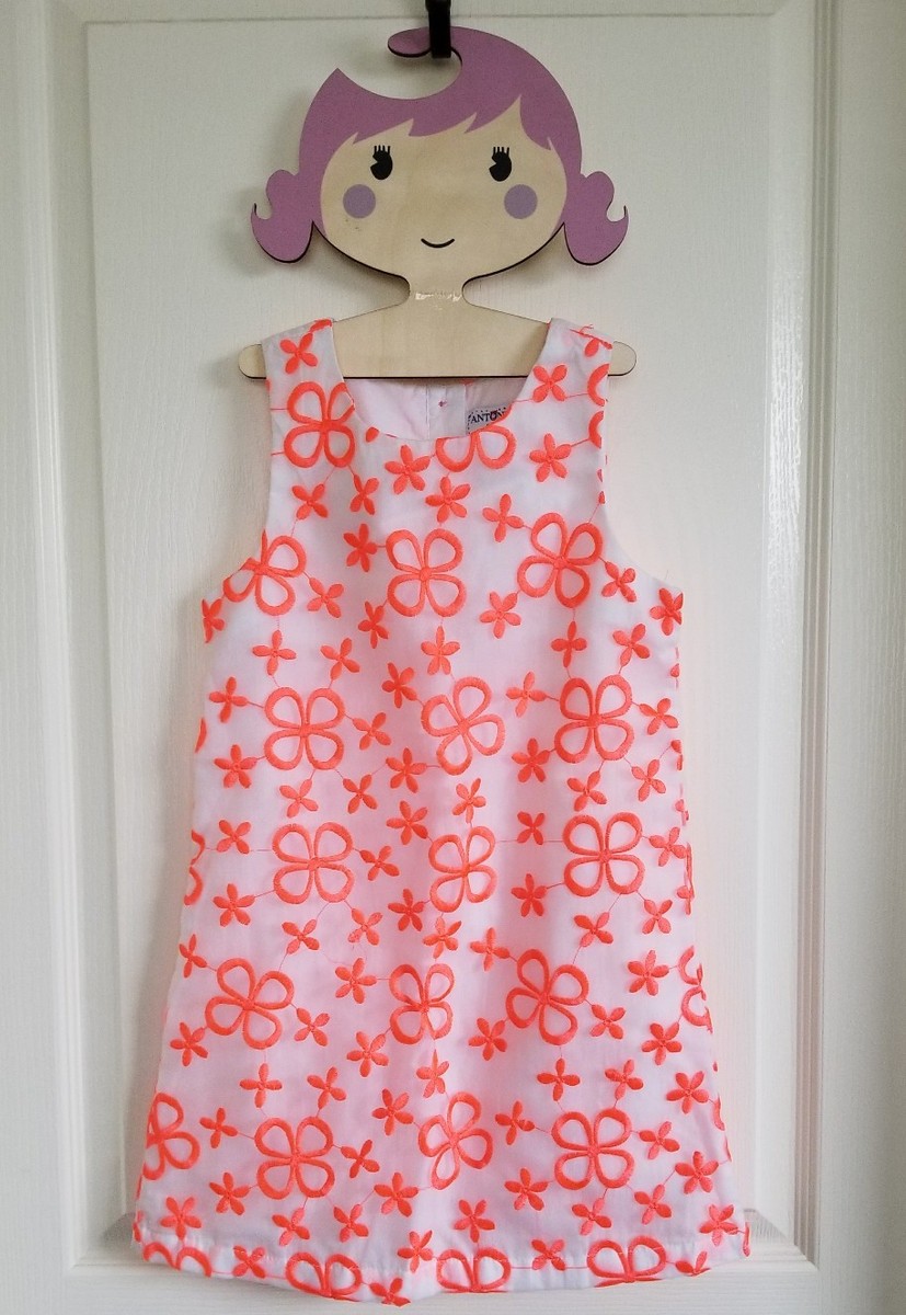 girls' neon dress Neon Orange and Blue Maxi Dress - Girls Dress - Maxi Dress