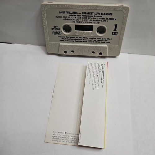 ANDY WILLIAMS GREATEST LOVE CLASSICS Royal Philharmonic Orchestra Cassette Tape - Imagen 3 de 6