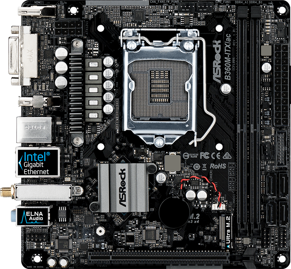 FOR ASRock B360M-ITX/AC B360 Motherboard Supports with wifi