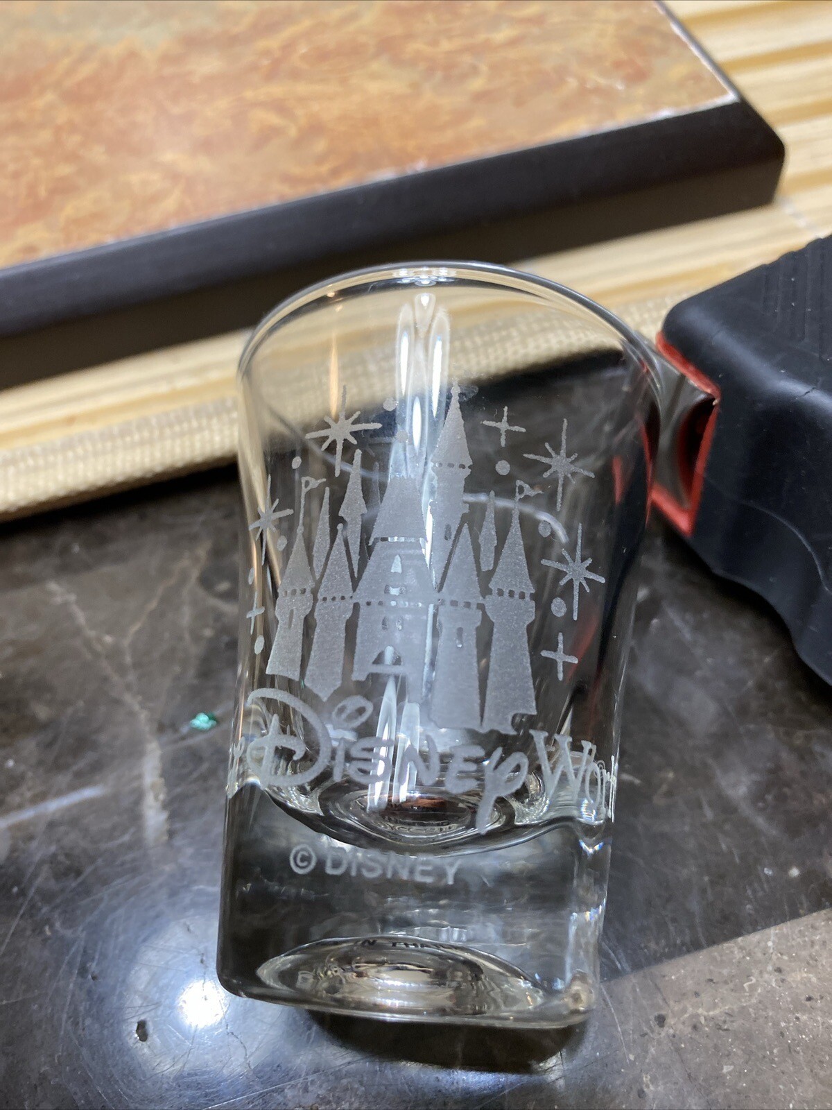 Disney Walt Disney World Etched Cinderella Shot Glass Toothpick Holder ...
