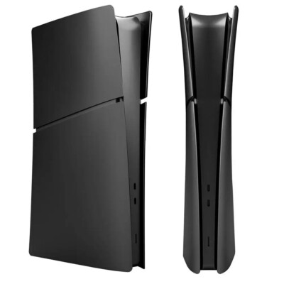 Schwarze Black Frontplatte / Cover für PS5 Slim Disk und Digital Version