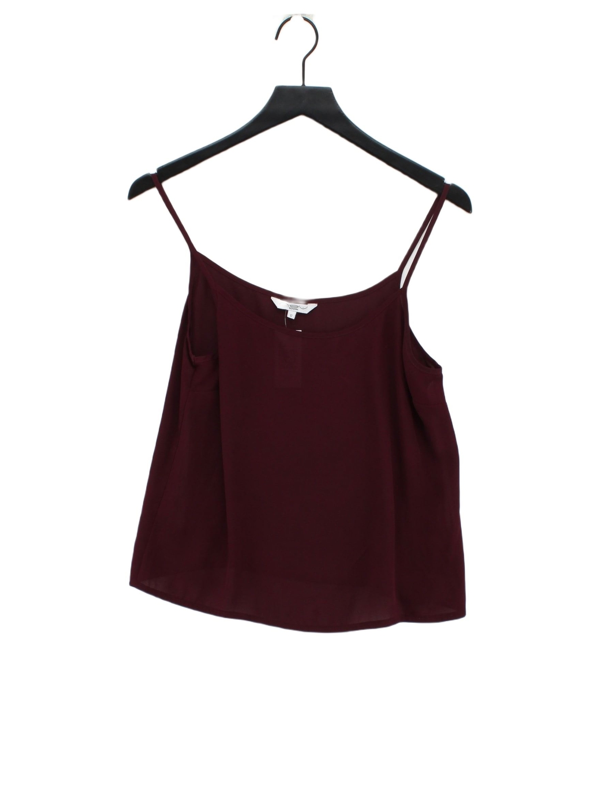 T shirt donna New Look UK 12 rossa 100% altra camicia girocollo senza maniche