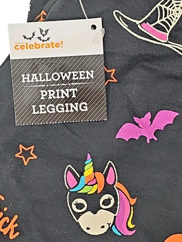 GIRL’S CELEBRATE HALLOWEEN PRINT Unicorn LEGGINGS COTTON/SPANDEX Size 2X (18) - Picture 5 of 5