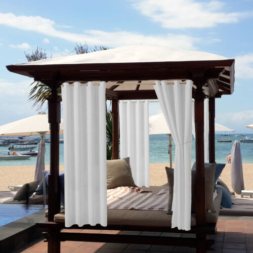 Indoor Outdoor Waterproof Curtain Sunshade Privacy Windshield for Patio Porch - Picture 8 of 51