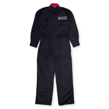 Retro Hyogo Automobile Maintenance Association Mechanic Coveralls Tsunagi Black