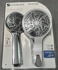 Glacier Bay P87000 Easy Dock 6-Spray Patterns 5 in. Wall Mount 2 Heads in Chrome