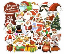 Christmas Themed Lot of 25 Sticker Decals