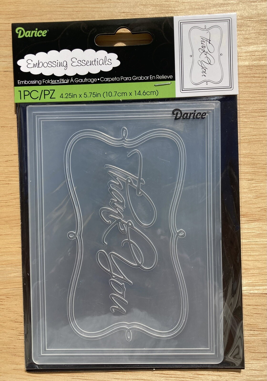 Darice Embossing Essentials “Thank You” Frame Folder for Scrapbooking