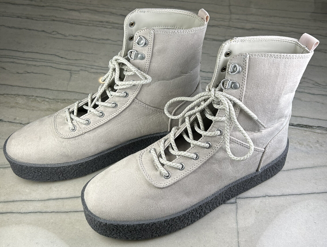  Men\'s Light Gray Suede Boots ASOS DESIGN chelsea boots in gray suede with black sole | ASOS main image 2