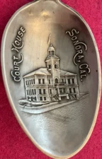 Sonora Court House California Seal Sutters Mill 5.4" Sterling Souvenir Spoon 19g