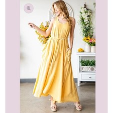 Oli & Hali Dress Size Small New Boho Gauzy Lagenlook Washed Sleeveless Oversized