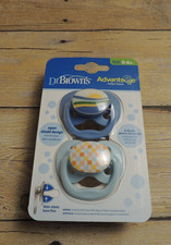 Dr Browns Advantage Pacifier 0-6m Blue 2pk BP...