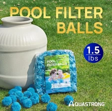 AQUASTRONG Pool Filter Balls for Sand Filters, 1.5lb Blue **SEE DESCRIPTION **