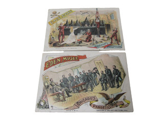 2 Eden Musee Chicago Wax Museum Trade cards