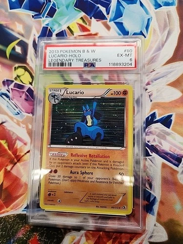 Lucario 80/113 Legendary Treasures Holo PSA 6 EX MINT